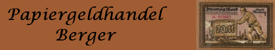 Papiergeldhandel Berger